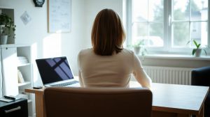 Personne consultant son historique de recherches sur un ordinateur portable