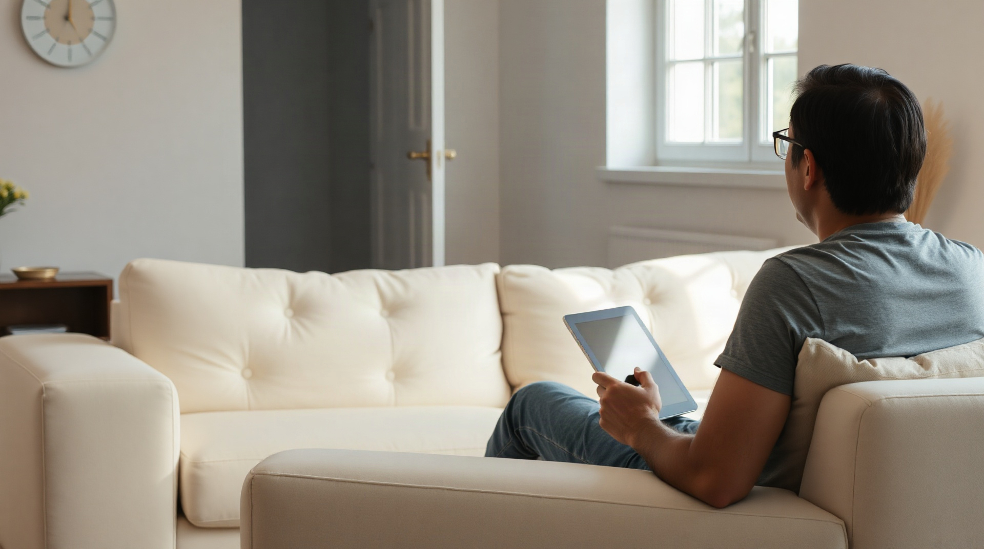 Utilisateur parcourant ses données personnelles sur une tablette